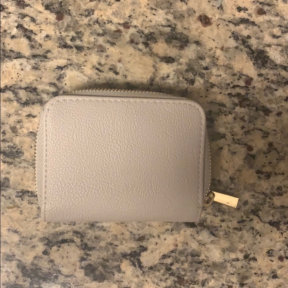 Gray/blue small zip around wallet